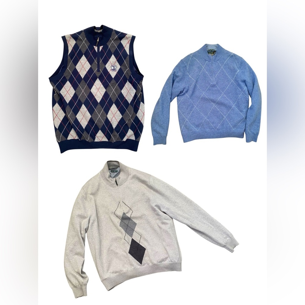 3pc Fairway & Green Golf Sweater Bundle